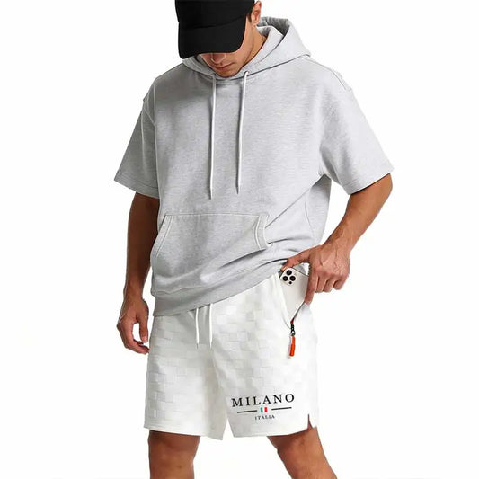 New Summer Men Zipper Pocket Sweatpants Casual Shorts Men's Beach Shorts Basketball Short Trousers Print Label Sportswear Men