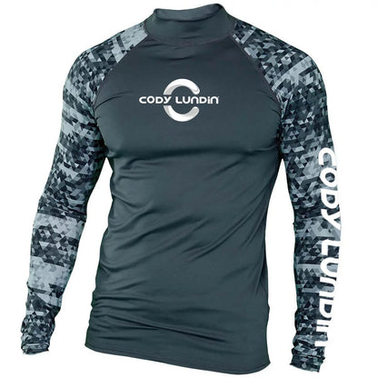 Men's Sports T -shirt Quickly Drying Bodybuilding Fitness Tight Rashguard UV Protection Swimsuit Swimming Shirt Surfing Rash