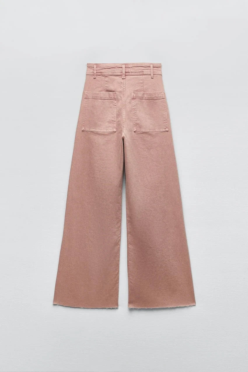 High Waist Straight Leg Navy Sle Women's Jeans Z Brand Slim Fit Casual Pants for Young Ladies Autumn Season