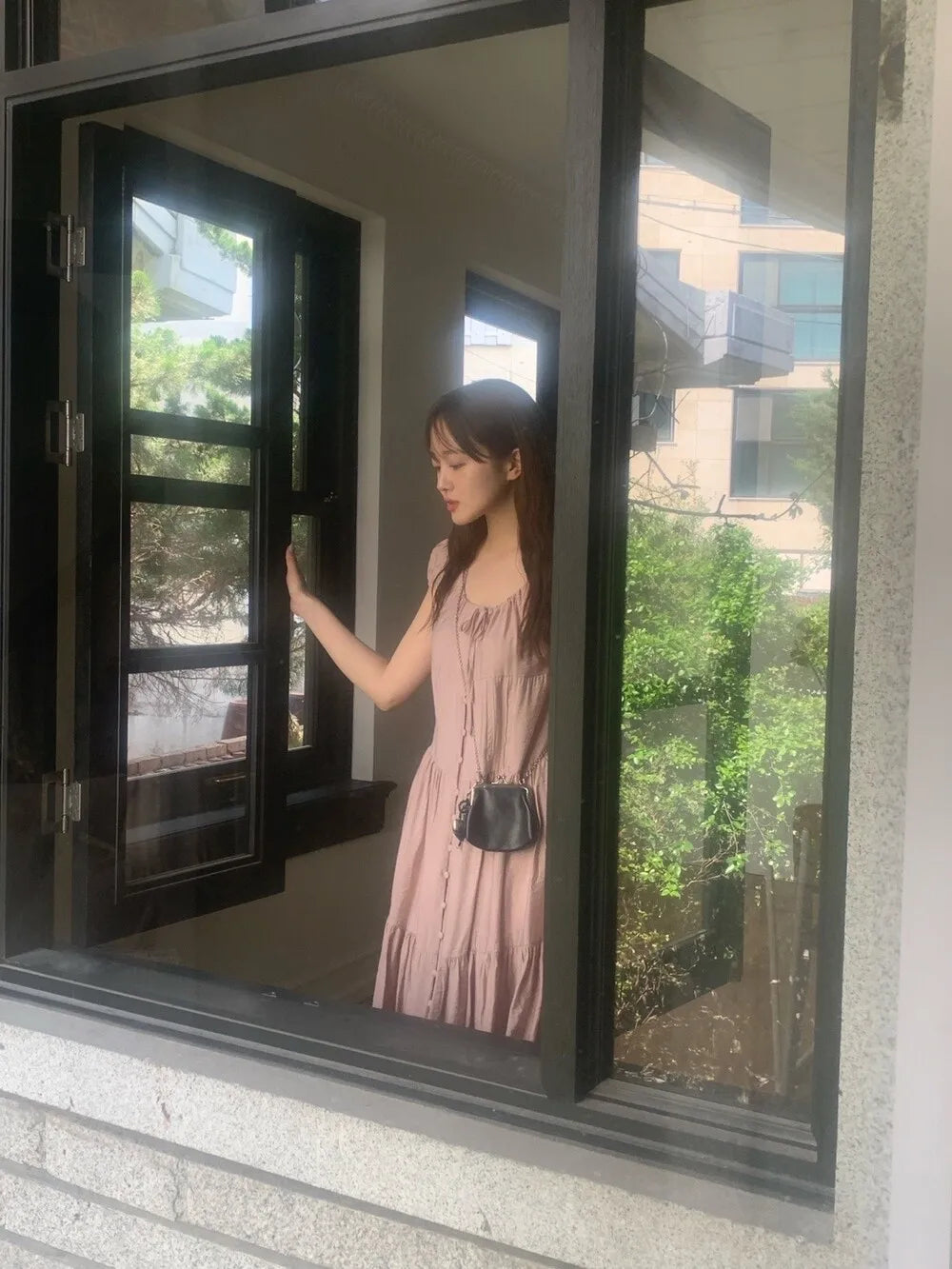 Spring 2025 Chic A-Line Dr Korean Sle Long Svel Women's Faionable Gown Ele Personali Commute Suitable Dr