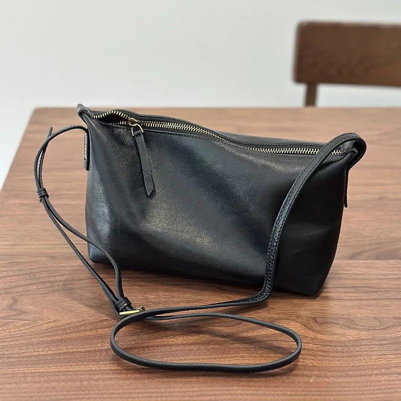 2026 New Genuine Leather Versatile Women's Small Bag Soft Cowhide Lightweight Shoulder Crossbody Bags