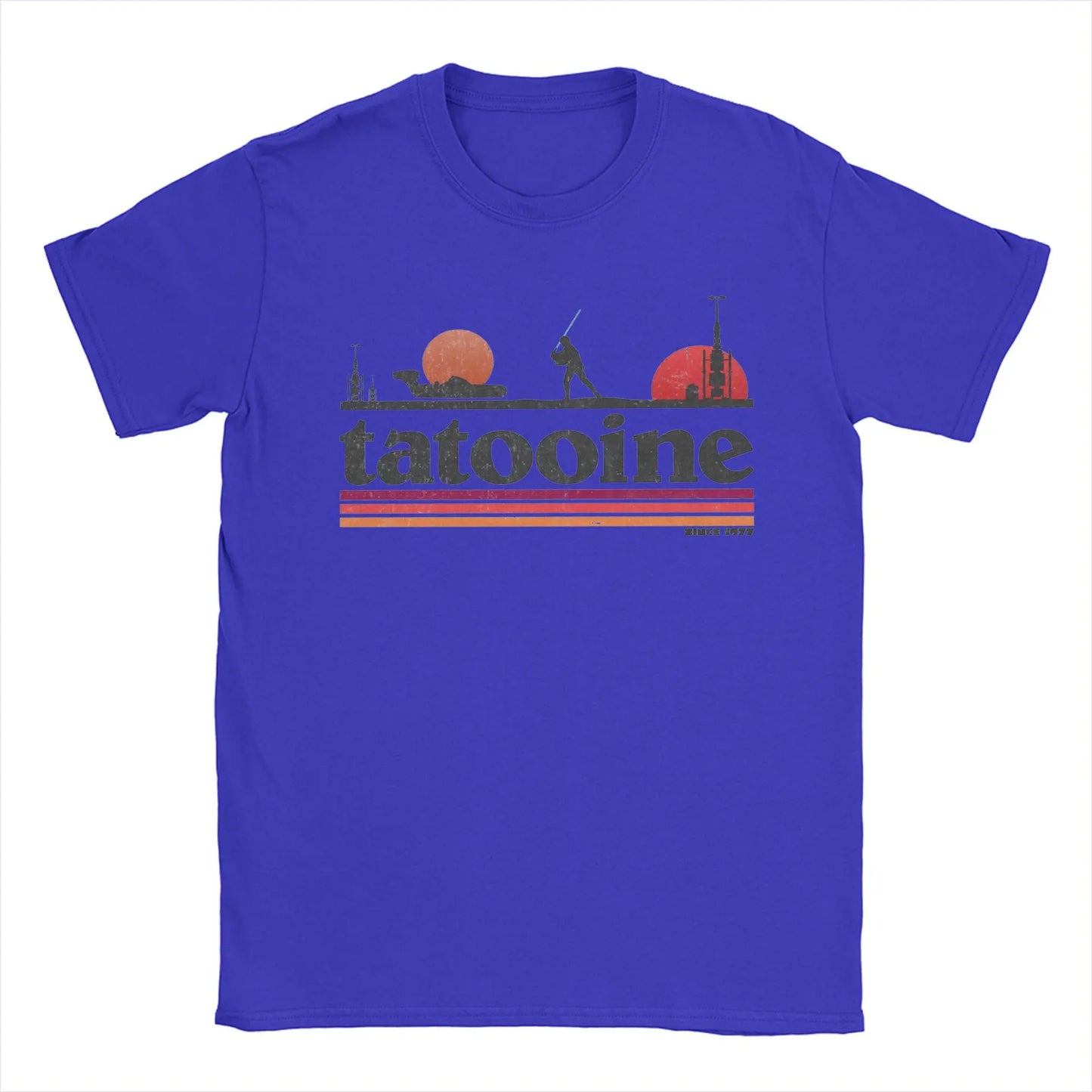 Casual Planet Sky Tatooine T-Shirts for Men Crewneck Cotton T Shirt  Short Sleeve Tee Shirt Classic Clothes
