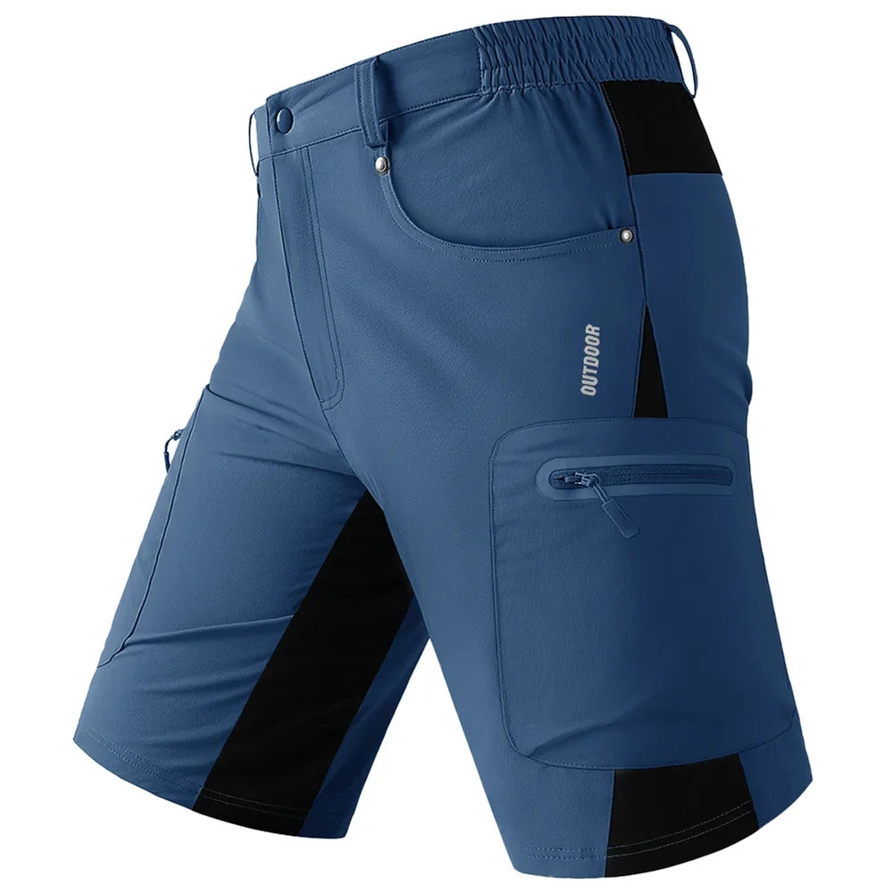 Quick Dry Cargo Shorts Mens Lightweight Work Cargo Shorts Multi Pockets Waterproof Outdoor Hiking Fishing Shorts Male