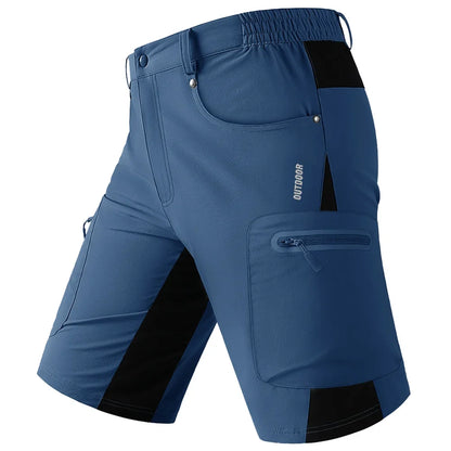 Quick Dry Cargo Shorts Mens Lightweight Work Cargo Shorts Multi Pockets Waterproof Outdoor Hiking Fishing Shorts Male