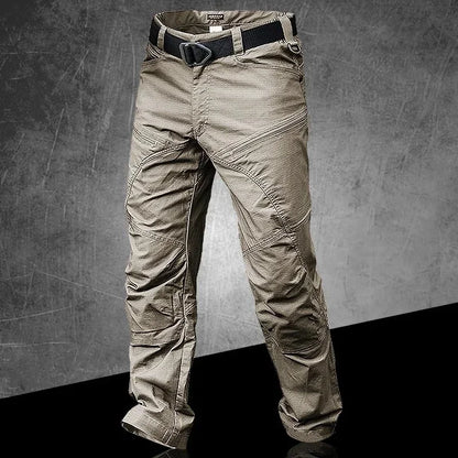 Stretch Hiking Pants Men Water Resistant Rip Stop Cotton Outdoor Work Cargo Pants Multi-Pocket Lightweight Combat Tactical Pants