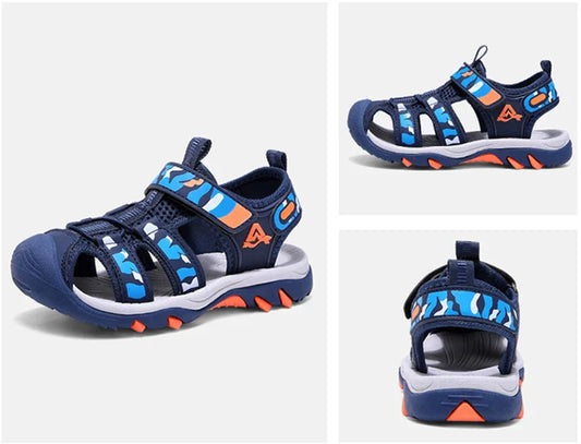 Children's Anti-Slip Summer Sandals for Boys Outdoor Anti-Collision Casual Walking Shoe Breathable Kids Beach Sandals Size 28-39