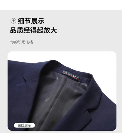 2026 New Arrival Men's Solid Navy Blue  black Blazer Single Breasted Formal Suit Jacket
