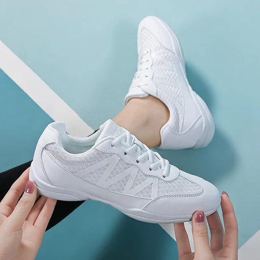 New cheerleading shoes Children's dance shoes Competitive aerobics shoes Fitness shoes Women's white jazz sports shoes 2105