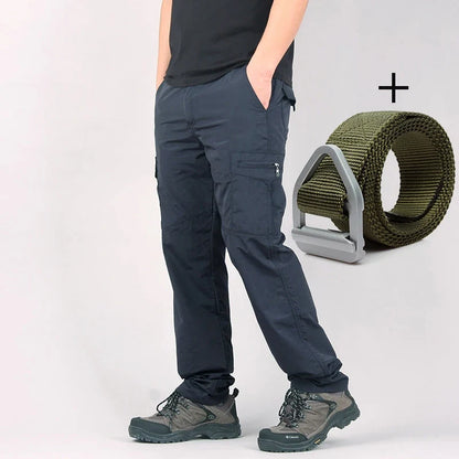 2023 Outdoor Waterproof Tactical Workwear Tactical Belt Mens Breathable Summer Casual Military Trousers Mens Quick Dry Trousers