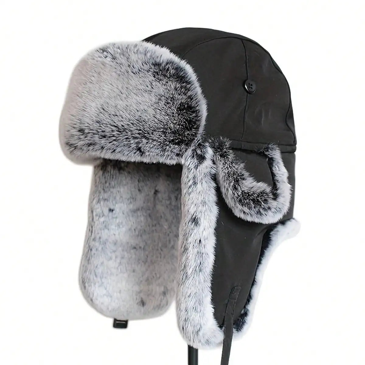 Winter Warm Bomber Hat for Men Women Snow Cap Faux Fur Russian Ushanka Trapper Hats with Earflaps for Outdoor Hunting Skiing