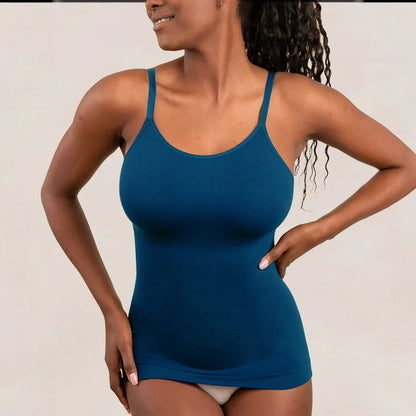 High Quality Women Seamless Cami Single Layer Adjustable Straps Scoop Neck Comfort Body Control Shaping Tank Top