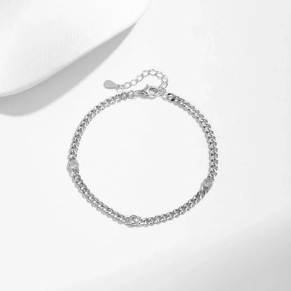 White Gold Plated D Color Round Moissanite Twisted Bracelet 925 Sterling Silver VVS1 Dainty Adjustable Jewelry Gifts