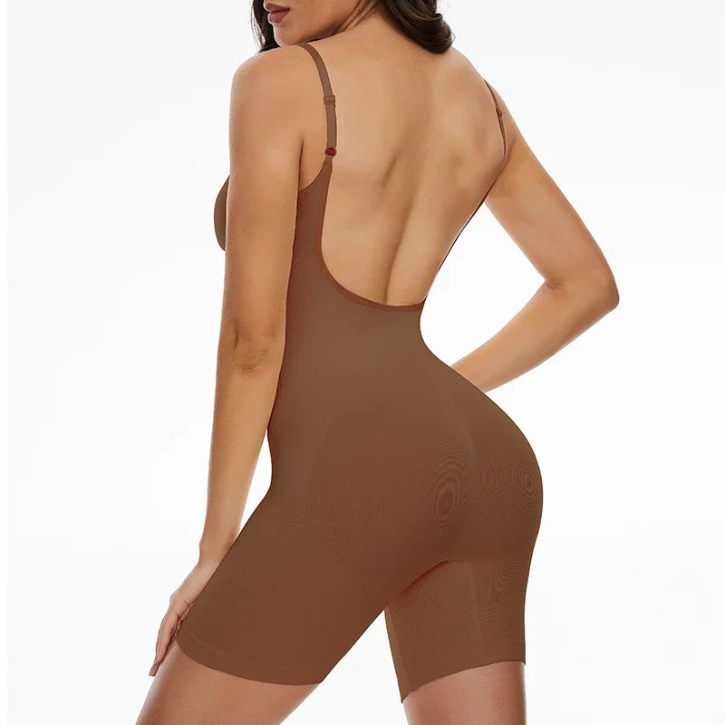 Low Back New Bodysuit Shapewear Women Mesh Butt Lifter Smooth Body Shaper Backless Slimming Contour Flat Belly Corset