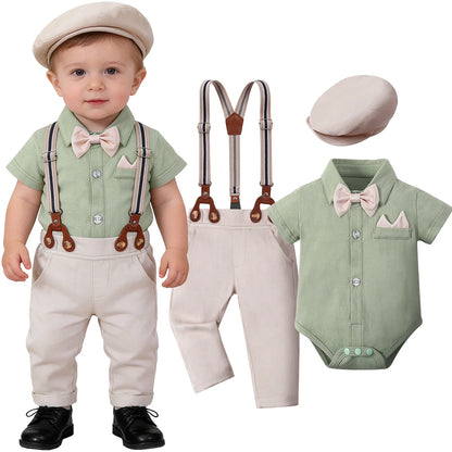 Baby Boy Clothes Christening Outfit Infant Baptism Easter Dedication White Suits Toddler Wedding Birthday Party Gift Set