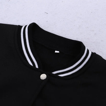 Los Angeles Art Letter Prints 2 Colors Tops Men Autumn Winter Casual Jackets Fashion Soft Baseball Jersey Loose Sports Clothes