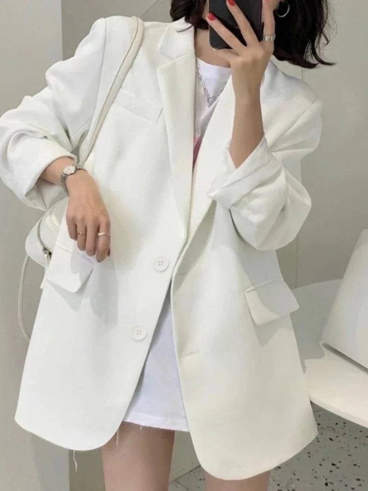 New Woman Spring Summer Solid Color Suit Jacket Women Korean Fashion Casual Comfortable Suit Woman Clothing Outerwears