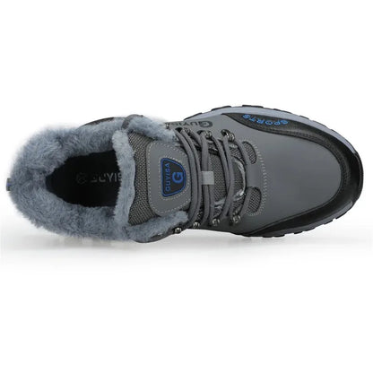 2024 New Winter Plush Safety Work Shoes For Men Waterproof Indestructible Steel Toe Cap Anti Nail Construction Shoes Male Boots