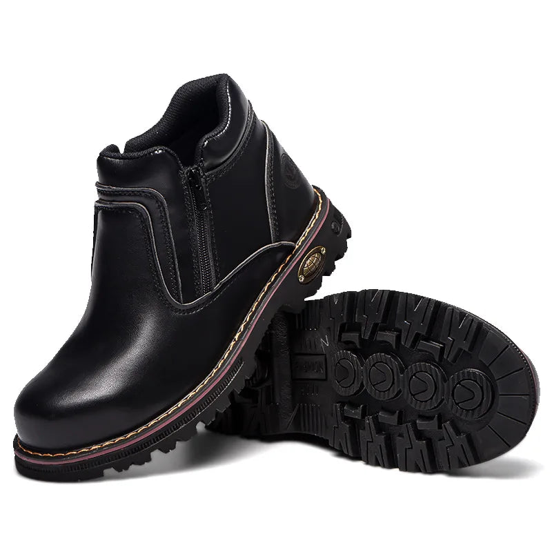 work shoes for men waterproof safety shoes man anti spark leather boots man anti puncture anti slip welder shoe black work shoes