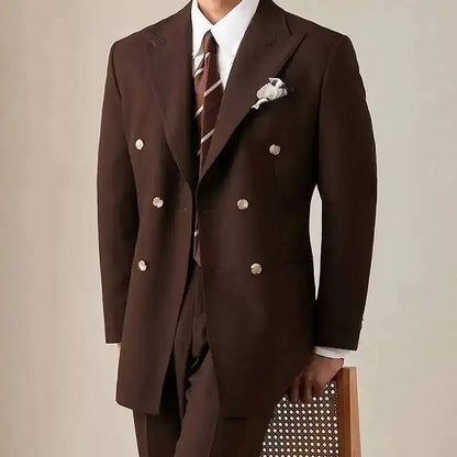 Spring Jacket Men Blazer Masculino Slim Fit Blazer Hombre Lapel Collar Casual Business Italian Style Double Breasted Blazer Men