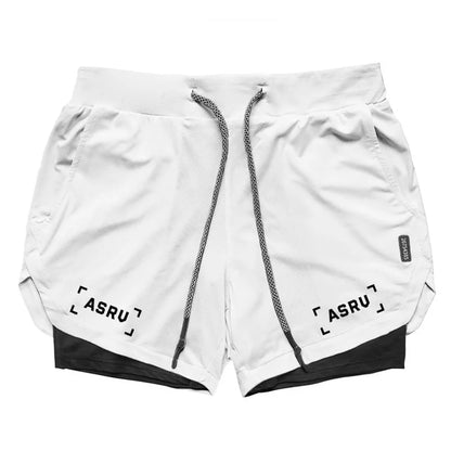 Men's Summer Quick Dry Running 2 in 1 Shorts Sports Jogger Short Pants Male Gym Fitness Workout Sweatpants Plus Size M-5XL