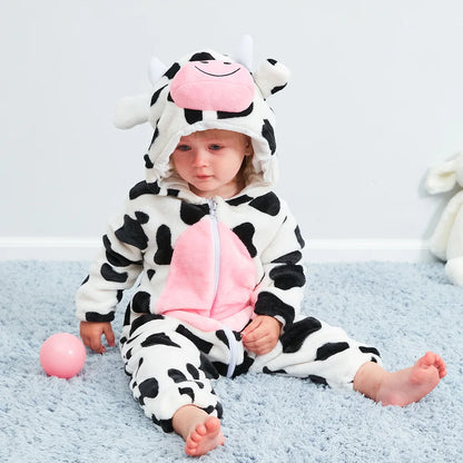 Cute Monkey Tiger Dinosaur Cosplay Costumes Boys Girls Toddler Animal Jumpsuit Baby Rompers Infant Clothes Pyjamas Kids Kigurumi