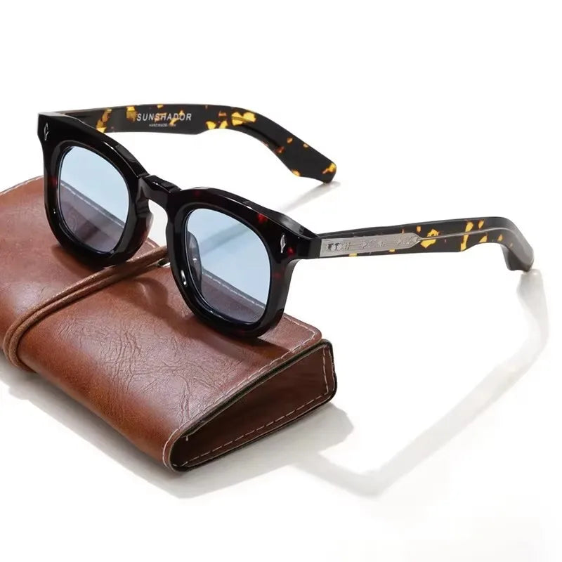 Top Quality Handmade Acetate Round Sunglasses Men Women Classic Sunglasses Outdoor UV400 Protection Glasses Custom Logo Lenses