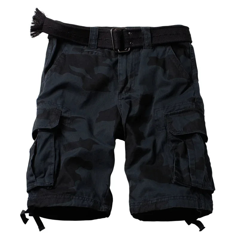 Camouflage Shorts Male Military Clothing Style Army High Quality Mens Cargo Shorts Cotton Multi Pockets Breeches Bermuda Cargo