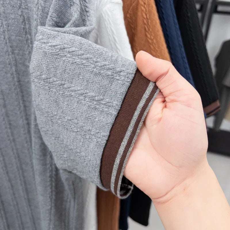 Luxury brand short sleeve T-shirt men's lapel top summer fashion jacquard design golf pony embroidery casual knitted polo shirt
