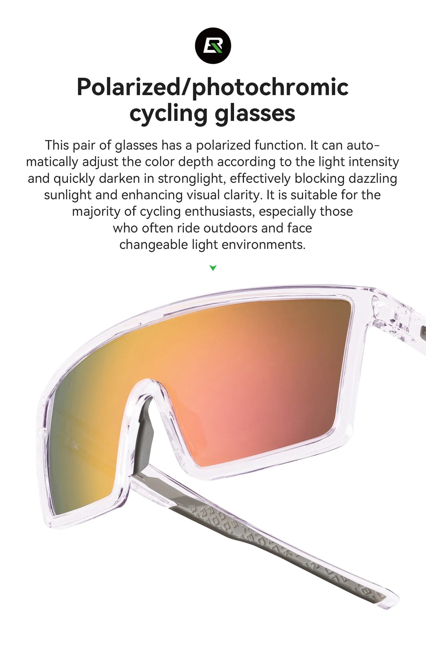 Cycling Glasses Men Women Polarized Photochromic Glasses Outdoor Sunglasses UV400 Protection Sports Eyewear Goggles