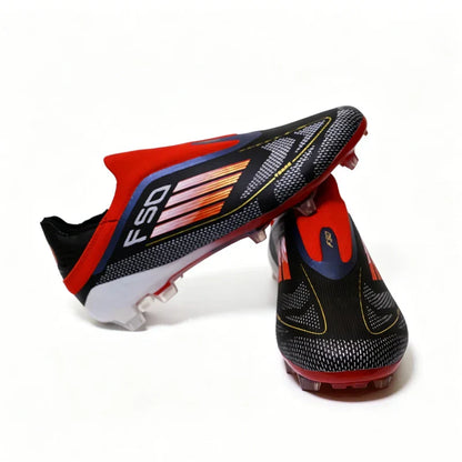 2555 High Quality Mens Soccer Shoes SLIP-ON Non-Slip Turf Soccer Cleats Boys TF/FG Training Football Boots Chuteira Campo F50