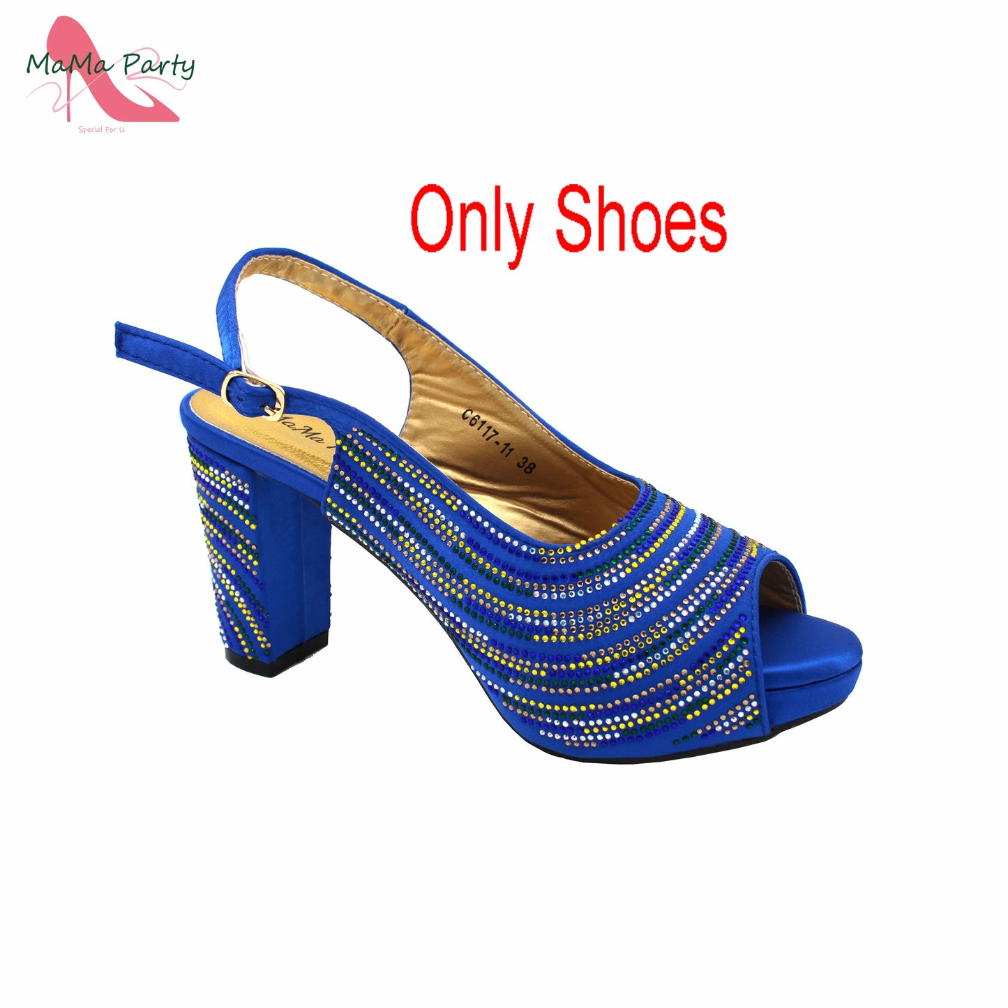 Orange Color Mature Pumps African Design Women Matching Shoes and Bag Set with Platform High Quality Sandals for Wedding