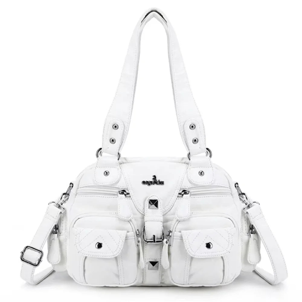 Vintage Women Handbags Fashion Satchel PU Shoulder Bag Top-handle Handbag Dumpling Pack Gifts Shoulder Bags Phone Money Pack