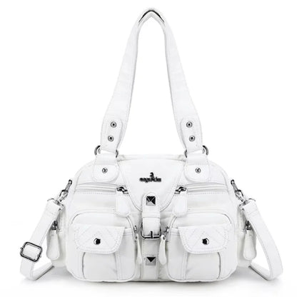Vintage Women Handbags Fashion Satchel PU Shoulder Bag Top-handle Handbag Dumpling Pack Gifts Shoulder Bags Phone Money Pack