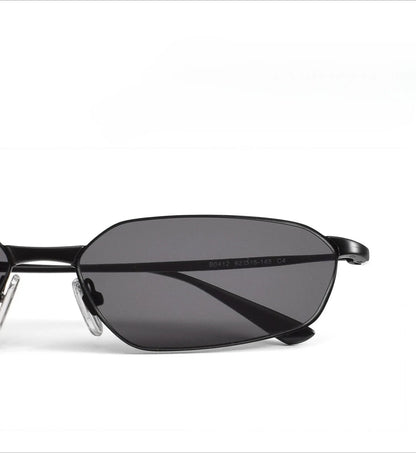 Fashion New Polygon Pure Titanium Outdoors Sun Protection Sunglasses High-quality Ultra Light Frame Support Prescription Lenses