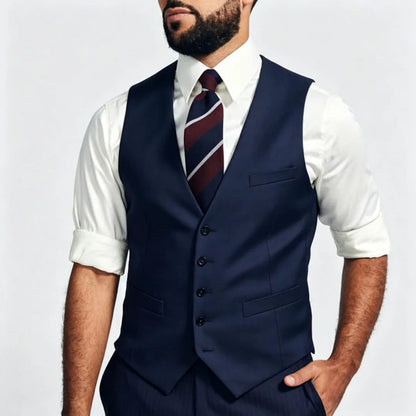 Men Vest Dark Gray Single Breasted V Neck Solid Waistcoat For Wedding Banquet Business Work Office Casual Daily Men Suit Vest