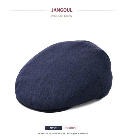 Mens Newsboy Cap Duckbill Hat Casual Beret Flat Ivy Hats Retro Gatsby Driving Cabbie Cap Spring Summer Autumn