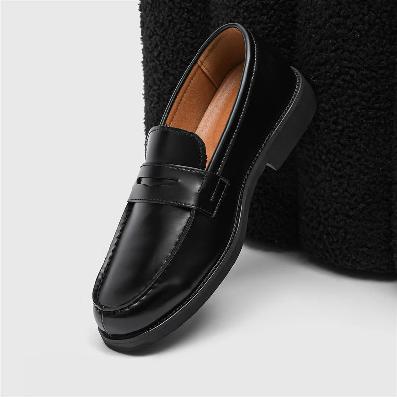 Handmade Casual Shoes Hot-selling Slip-on Flats Leather Mens Dress Loafers Luxury Comfy Moccasins Male Walking Business Shoes