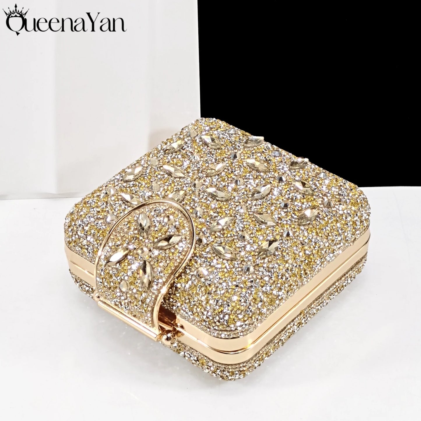 Elegant Full High Quality Diamond Design Olive Color Italian Women's Shoe and Handbag Set for Weddings and Special Occasions