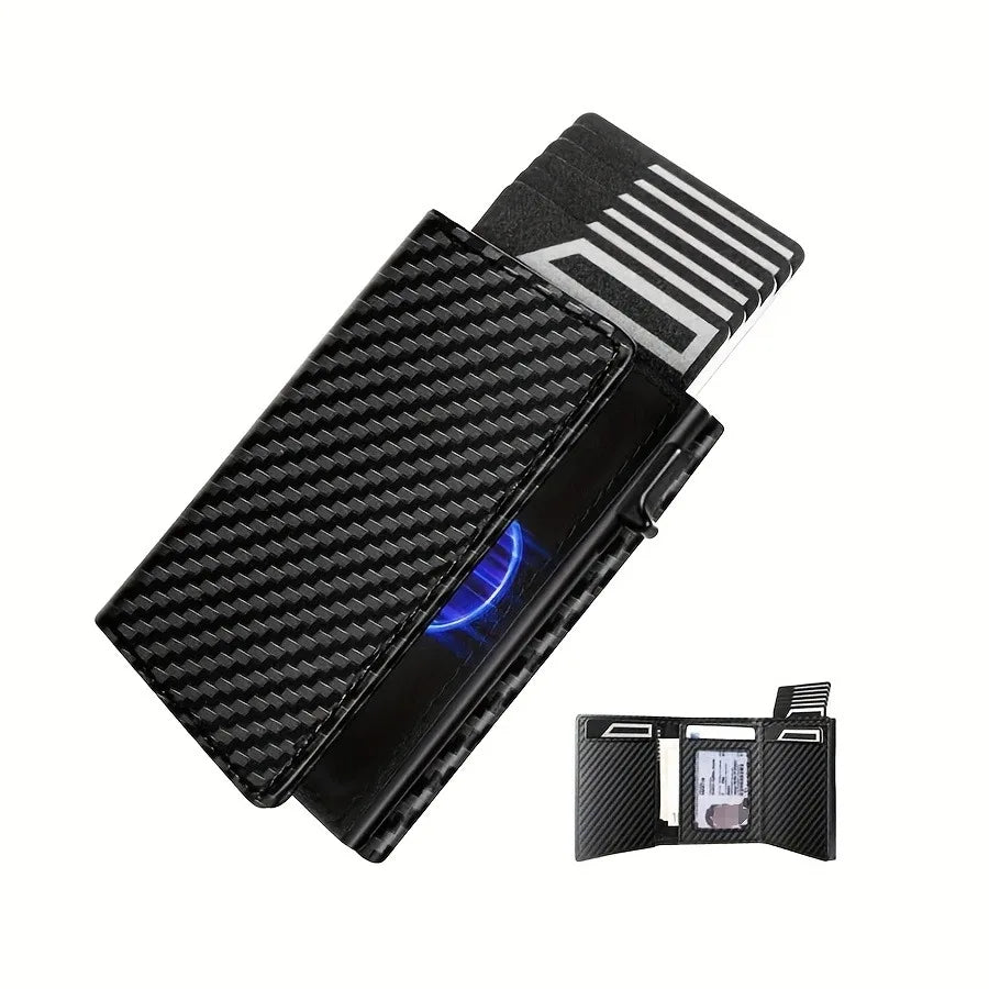 Slim Wallet with Coin Slot Credit Card Wallet Mens for Magnetic Closure RFID Protection Men Wallet