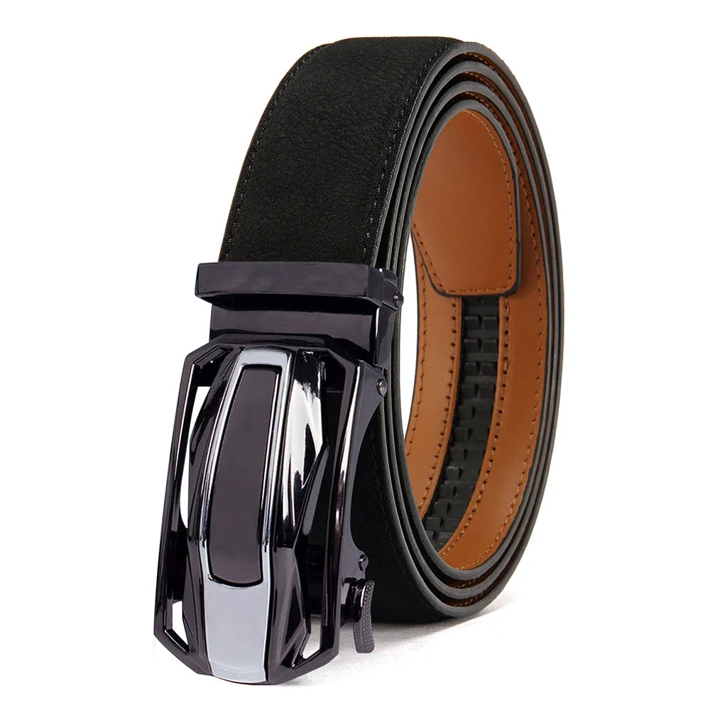 Men Leather Belt Automatic Buckle High Quality Male Leather Strap Luxury Jeans for Men Accessories