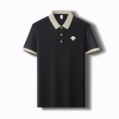 New Designer Original Men's Polo Shirt New Collar Luxury Printed Short Sleeved Casual Business T-shirt Comfortable Men's Wear