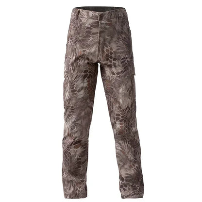 Tactical Pants Soft Shell Fleece Cargo Pants Men Hunting Pants Camouflage  Pant Casual Trousers Unisex Waterproof