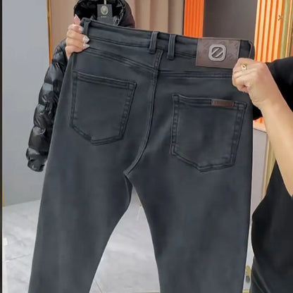 New Harajuku Fashion Men's Spring Autumn Korean Style Luxury Clothing Men Slim Denim Jeans Casual Black Pants Cotton Trousers