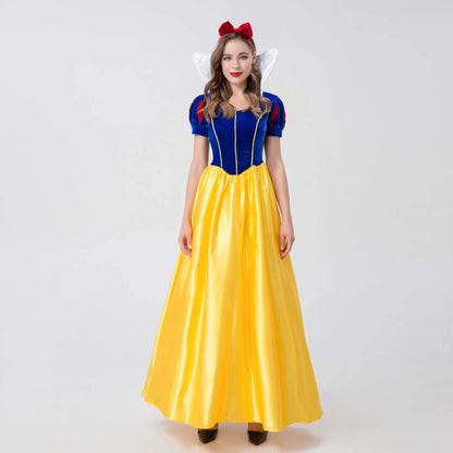 Adult Cosplay Dress Snow White Girl Princess Dress Women Adult Cartoon Princess Snow White Halloween Party Costume