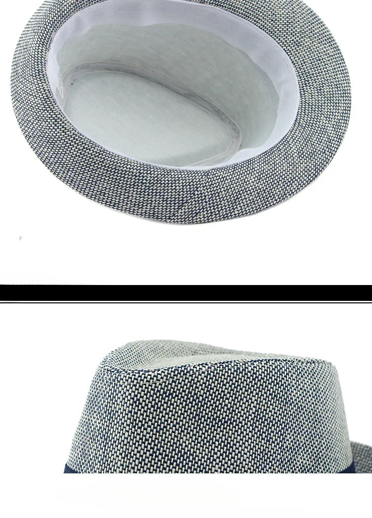 Middle-aged and Elderly Men's Top Hat Spring Summer Luxury Designer Sun Protection Beach Cap Grass Wedding Fedora Jazz Hat Party