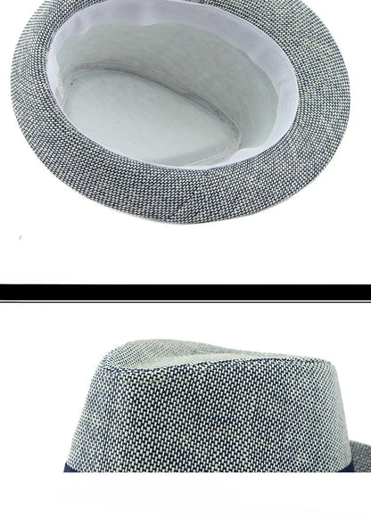 Middle-aged and Elderly Men's Top Hat Spring Summer Luxury Designer Sun Protection Beach Cap Grass Wedding Fedora Jazz Hat Party