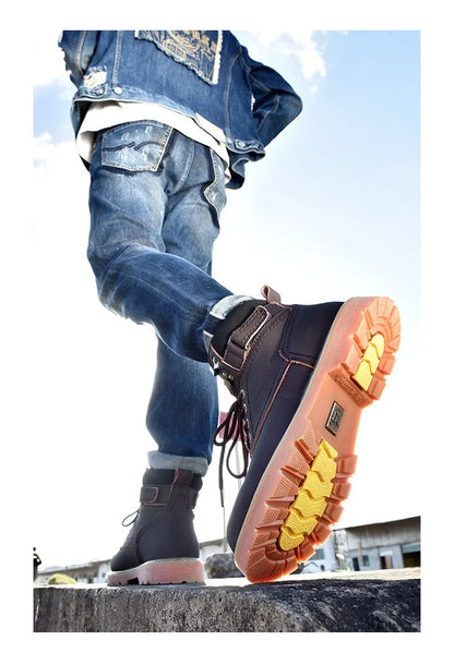 Genuine Leather Mens Women Winter Ankle Military Treking Snow Yellow Tactical Boots Outdoor for Men Work Shoes Sneakers
