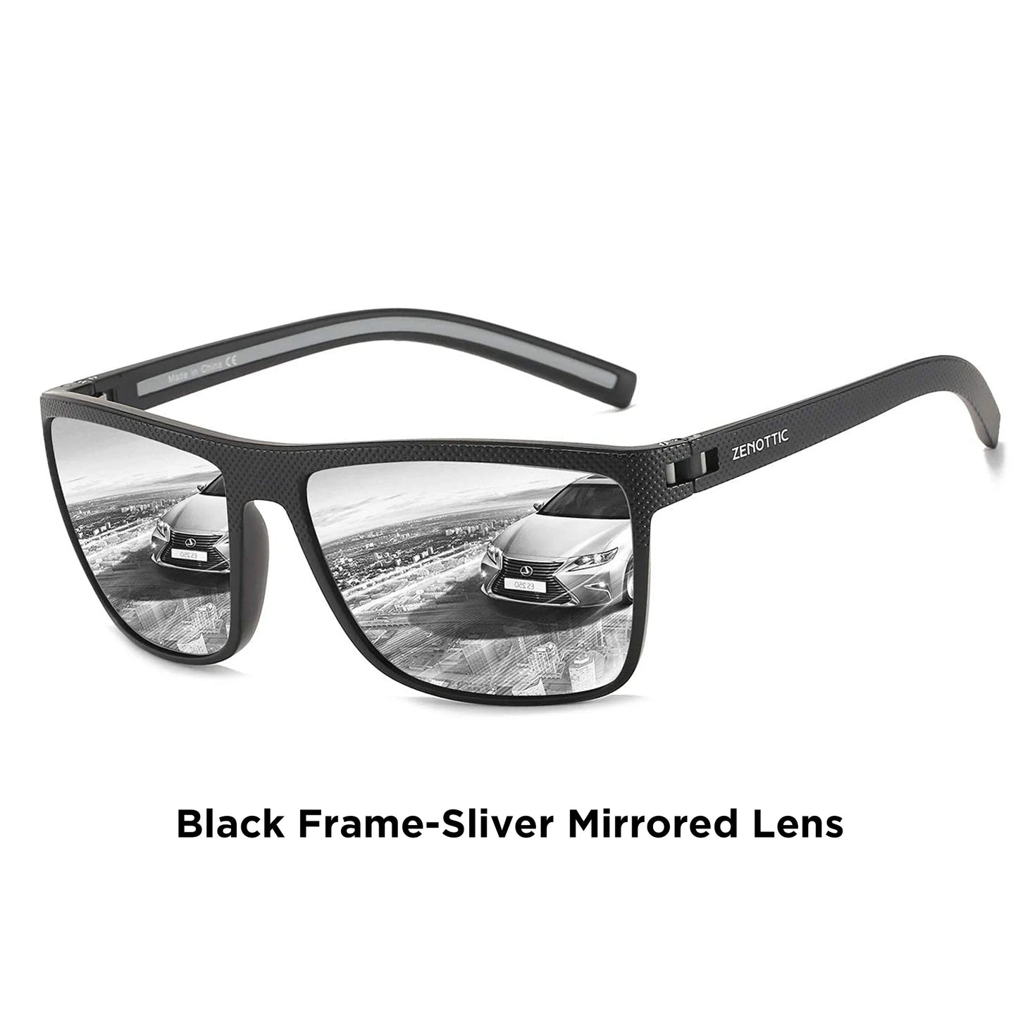 Retro Polarized Sunglasses for Men Lightweight TR90 Frame UV400 Protection Square Sun Glasses Night Vision Goggles