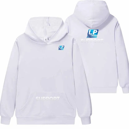 logo2026 Men's Long-Sleeved Hooded Sweatshirt with Personalized Print - Street Style Hoodie for Casual Sportswear