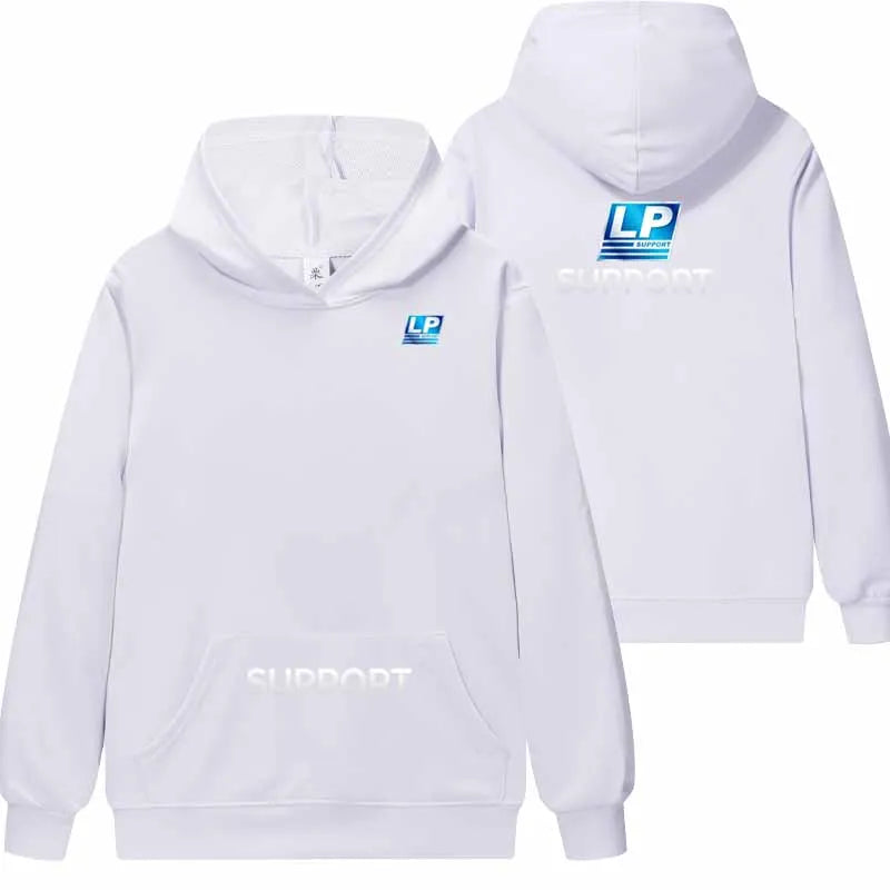 logo2026 Men's Long-Sleeved Hooded Sweatshirt with Personalized Print - Street Style Hoodie for Casual Sportswear